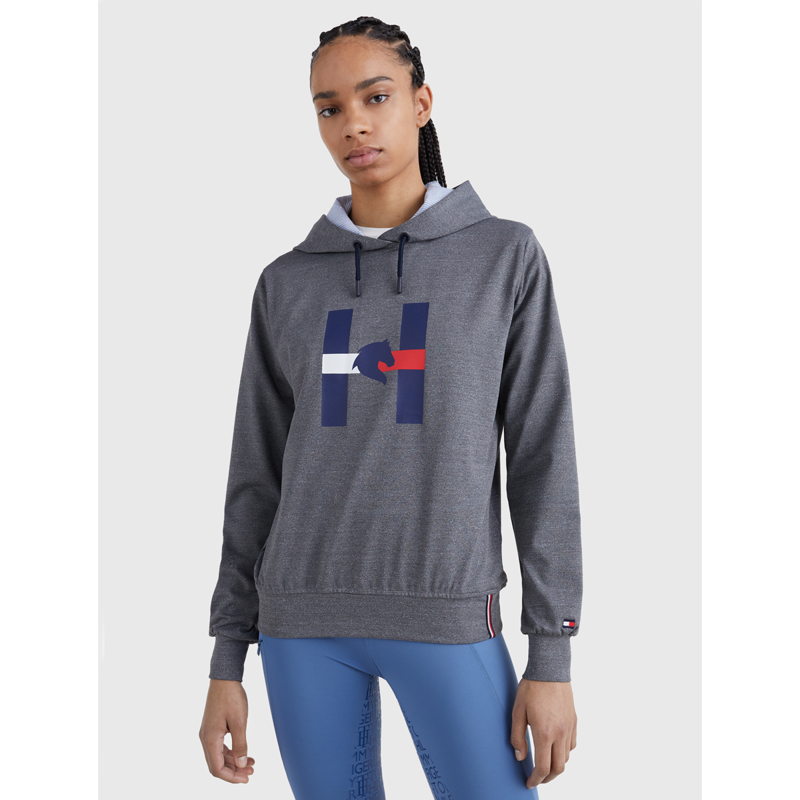 Tommy Hilfiger Women's Horse Graphic Sport Hoodie - Grey Melange-2